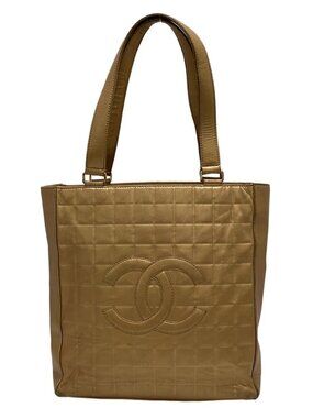CHANEL Chocolate Bar - Gold Lambskin Shoulder Bag